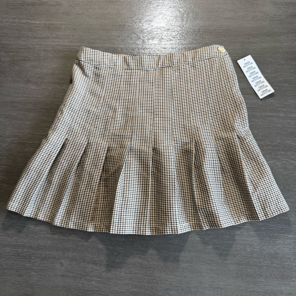Urban Outfitters Brown Checkered Mini Skirt